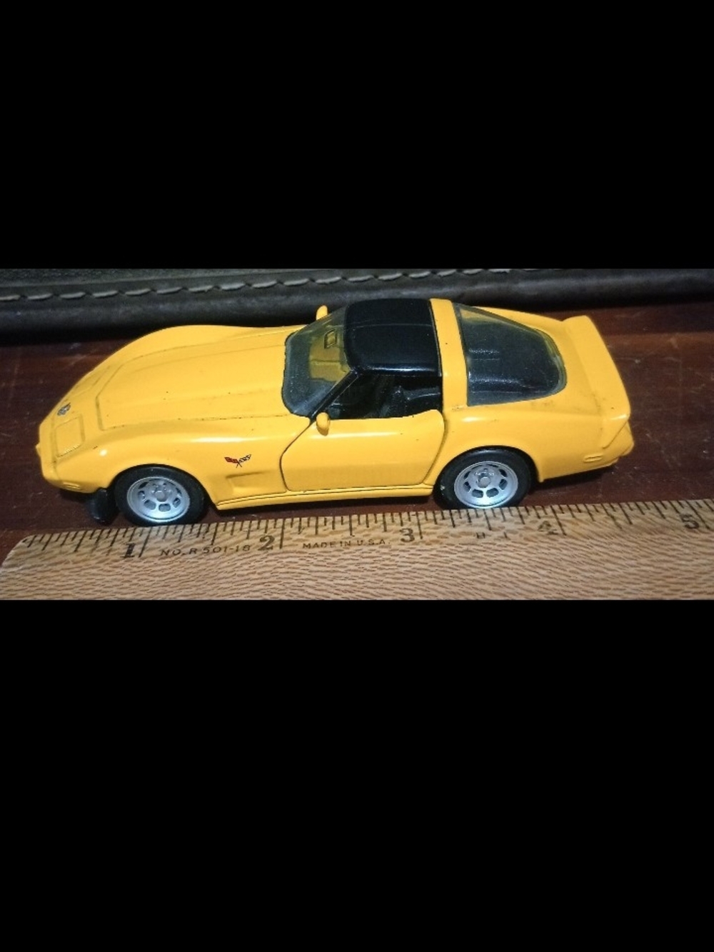 Yellow and Black Kids Toy Sports Car - Die-Cast Model